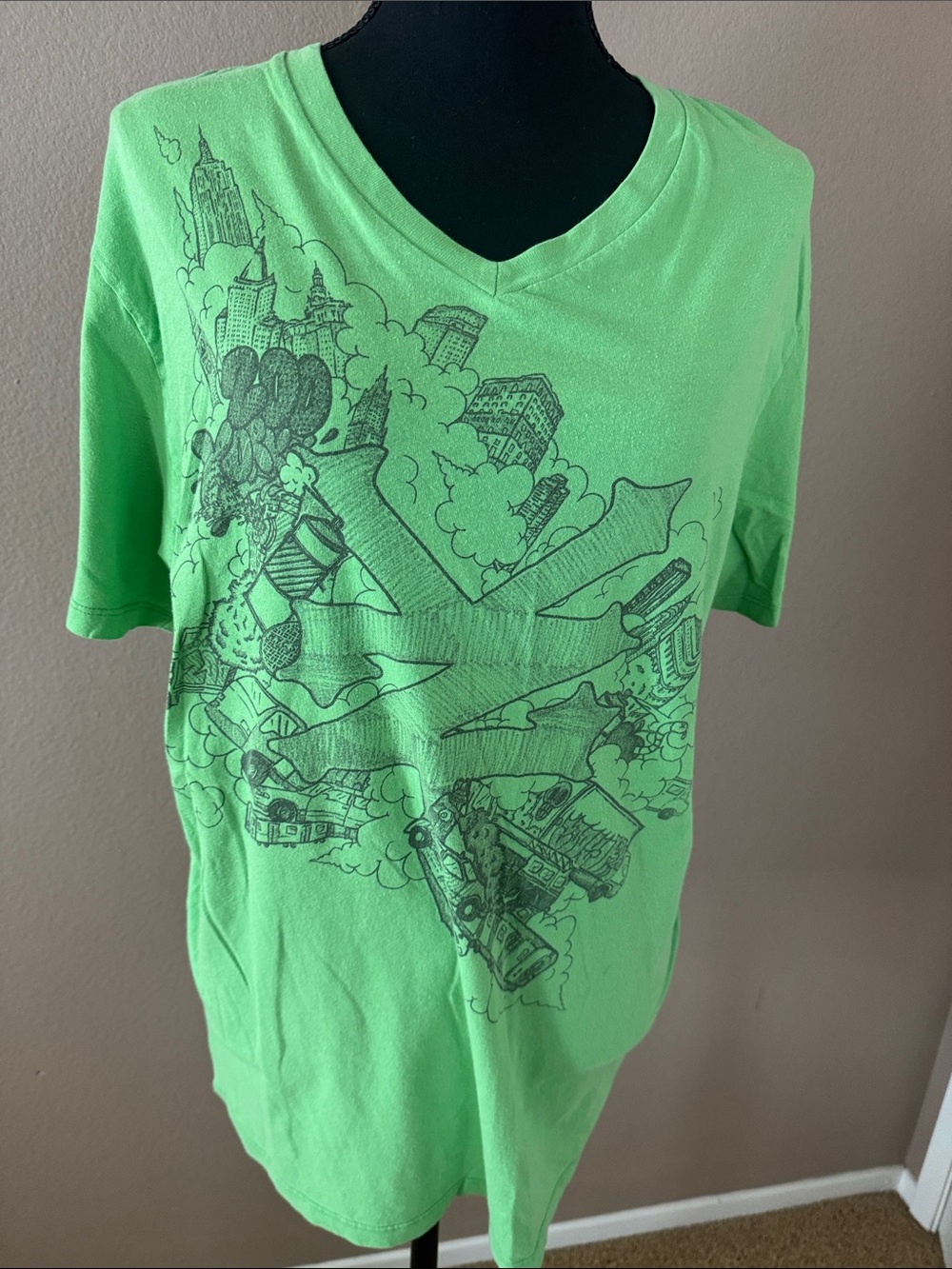 Zoo York Bright Green Graphic Logo Tee XL